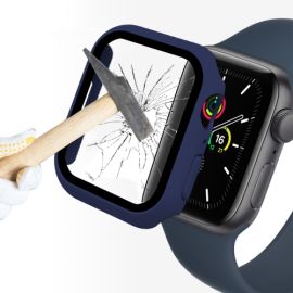 sklo / fólia Apple Watch - ENKAY Obal s tvrdeným sklom pre Apple Watch 9 / 8 / 7 (41mm) modrý