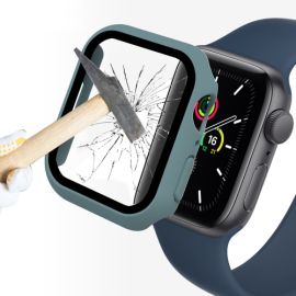 sklo / fólia Apple Watch - ENKAY Obal s tvrdeným sklom pre Apple Watch 9 / 8 / 7 (41mm) zelený