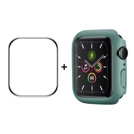 sklo / fólia Apple Watch 8 45mm - ENKAY Plastový kryt s tvrdeným sklom pre Apple Watch 9 / 8 / 7 (45mm) zelený