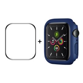 sklo / fólia Apple Watch 8 45mm - ENKAY Plastový kryt s tvrdeným sklom pre Apple Watch 9 / 8 / 7 (45mm) modrý