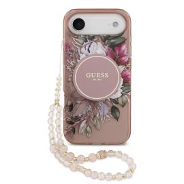 zadný kryt Apple iPhone Air - GUESS IML FLOWER STRAP Ochranný kryt Apple iPhone Air PINK