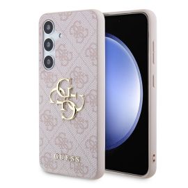 zadný kryt Tipy na darčeky - GUESS 4G METAL Kryt pre Samsung Galaxy S24 5G ružový