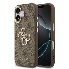 zadný kryt Apple iPhone 17 - GUESS 4G METAL Ochranný obal pre Apple iPhone 17 BROWN