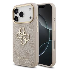 zadný kryt Apple iPhone 17 Pro - GUESS 4G METAL Ochranný obal pre Apple iPhone 17 Pro PINK