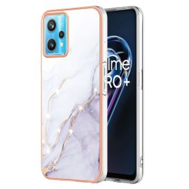 zadný kryt Realme 9 Pro+ - IMD MARBLE Ochranný kryt Realme 9 Pro+ / Realme 9 WHITE