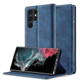 peňaženkové / vyklápacie puzdro Samsung Galaxy S22 Ultra 5G - IMEEKE Peňaženkový obal Samsung Galaxy S22 Ultra 5G modrý