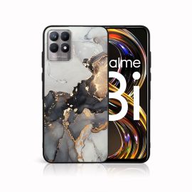 zadný kryt Realme 8i - MY ART Silikónový obal Realme 8i GREY MARBLE (140)