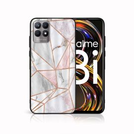 zadný kryt Realme 8i - MY ART Silikónový obal Realme 8i PINK MARBLE (143)