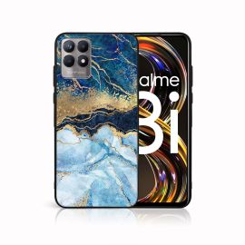 zadný kryt Realme 8i - MY ART Silikónový obal Realme 8i BLUE MARBLE (141)