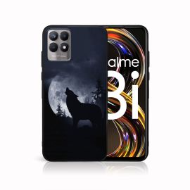 zadný kryt Realme 8i - MY ART Silikónový obal Realme 8i WOLF (247)