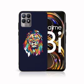 zadný kryt Realme 8i - MY ART Silikónový obal Realme 8i LION (246)
