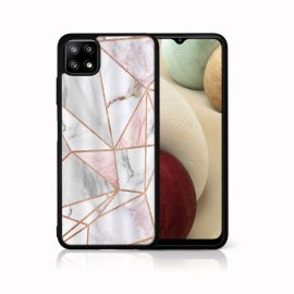 zadný kryt Samsung Galaxy A22 5G - MY ART Silikónový kryt Samsung Galaxy A22 5G PINK MARBLE (143)