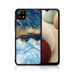 zadný kryt Samsung Galaxy A22 5G - MY ART Silikónový kryt Samsung Galaxy A22 5G BLUE MARBLE (143)