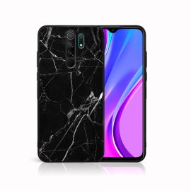 zadný kryt Xiaomi Redmi 9 - MY ART Silikónový obal Xiaomi Redmi 9 BLACK MARBLE (142)