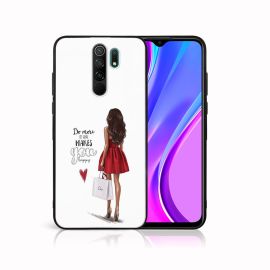 zadný kryt Xiaomi Redmi 9 - MY ART Silikónový obal Xiaomi Redmi 9 RED DRESS (137)