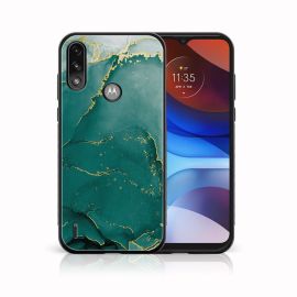 zadný kryt Motorola Moto E7i Power - MY ART Silikónový obal Motorola Moto Motorola Moto E7 Power / E7i Power GREEN MARBLE (145)