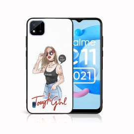 zadný kryt Realme C11 2021 - MY ART Silikónový obal Realme C11 2021 TOUGH GIRL (131)