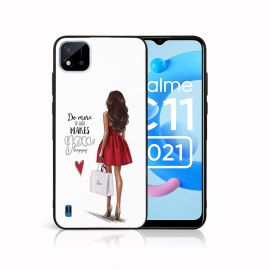zadný kryt Realme C11 2021 - MY ART Silikónový obal Realme C11 2021 RED DRESS (137)