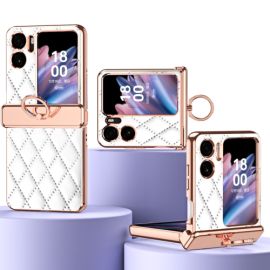 zadný kryt OPPO Find N2 Flip - LATTICE RING Ochranný obal s držiakom OPPO Find N2 Flip biely