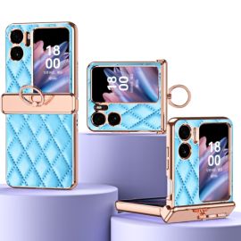 zadný kryt OPPO Find N2 Flip - LATTICE RING Ochranný obal s držiakom OPPO Find N2 Flip modrý