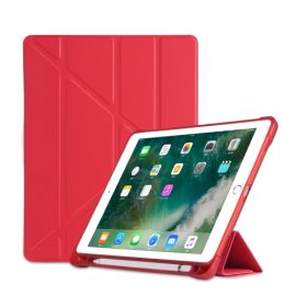 zaklápacie puzdro Apple iPad 9.7 (2017) / 9.7 (2018) - LEATHER Zaklápací obal Apple iPad 9.7 (2018 / 2017) / tablet Air (1 / 2) červený