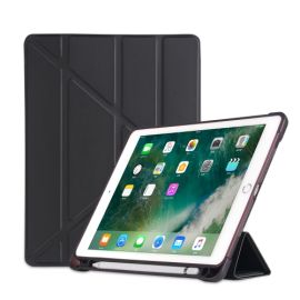zaklápacie puzdro Apple iPad 9.7 (2017) / 9.7 (2018) - LEATHER Zaklápací obal Apple iPad 9.7 (2018 / 2017) / tablet Air (1 / 2) čierny