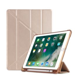 zaklápacie puzdro Apple iPad 9.7 (2017) / 9.7 (2018) - LEATHER Zaklápací obal Apple iPad 9.7 (2018 / 2017) / tablet Air (1 / 2) zlatý