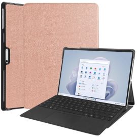 zaklápacie puzdro Microsoft Surface Pro 9 - LEATHER Zaklápací obal pre Microsoft Surface Pro 9 ružovozlatý