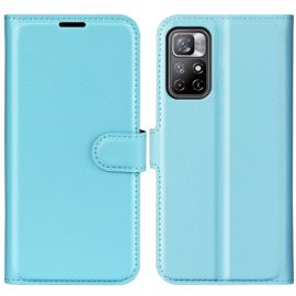 zaklápacie puzdro Xiaomi Redmi Note 11S 5G - LITCHI Ochranný kryt pre Xiaomi Poco M4 Pro 5G / Redmi Note 11S 5G modrý
