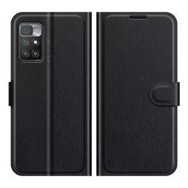 zaklápacie puzdro Xiaomi Redmi 10 2022 - LITCHI Ochranný kryt Xiaomi Redmi 10 / Redmi 10 2022 čierny