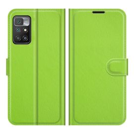 zaklápacie puzdro Xiaomi Redmi 10 2022 - LITCHI Ochranný kryt Xiaomi Redmi 10 / Redmi 10 2022 zelený