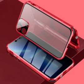 obojstranný kryt Apple iPhone 13 Pro Max - Magnetický obal 360 Apple iPhone 13 Pro Max červený