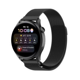 remienok na hodinky Xiaomi Amazfit Balance 2 - MILANESE Kovový univerzálny remienok pre hodinky so šírkou 22mm čierny