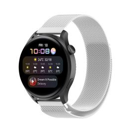 remienok na hodinky Xiaomi Amazfit Balance 2 - MILANESE Kovový univerzálny remienok pre hodinky so šírkou 22mm strieborný