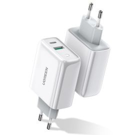 sieťová nabíjačka Sieťové nabíjačky - UGREEN CD170 38W Sieťová nabíjačka USB + USB Typ-C biela