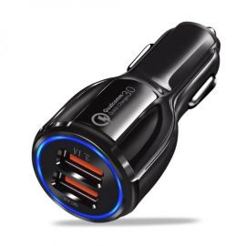 nabíjačka do auta Tipy na darčeky - WOZINSKY WCC-02 Nabíjačka do auta 2X USB Quick Charge 3.0 čierna
