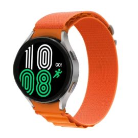 remienok na hodinky Samsung Galaxy Watch5 44mm - NYLON Remienok pre Samsung Galaxy Watch 5 (40mm / 44mm) 5 Pro 45mm oranžový