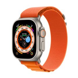 remienok na hodinky Apple Watch 8 45mm - NYLON Vymeniteľný remienok pre Apple Watch Ultra 1 / 2 / 3 (49mm) / 9 / 8 / 7 (45mm) oranžový
