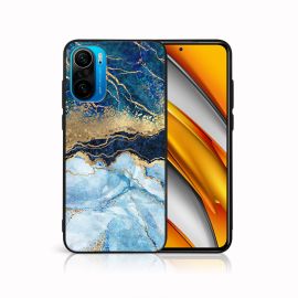 zadný kryt Xiaomi Poco F3 - MY ART Silikónový obal Xiaomi Poco F3 BLUE MARBLE (141)