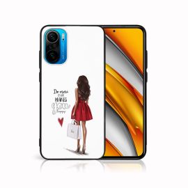 zadný kryt Xiaomi Poco F3 - MY ART Silikónový obal Xiaomi Poco F3 RED DRESS (137)