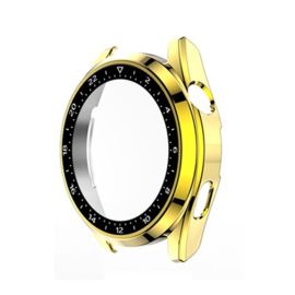 obal na hodinky Huawei Watch 3 Pro - Plastový kryt s ochranným sklom pre Huawei Watch 3 Pro zlatý