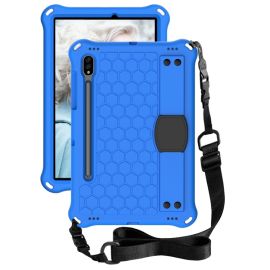 zadný kryt Samsung Galaxy Tab S7 - KIDDO Detský obal pre Samsung Galaxy Tab S8 / Tab S7 modrý
