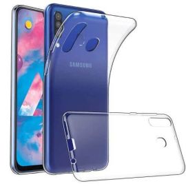 zadný kryt Samsung Galaxy M30 - Silikónový obal Samsung Glaxy M30 priehľadný