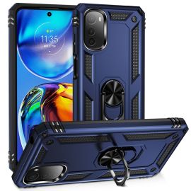 zadný kryt Motorola Moto E32 / E32s - RING Obal s držiakom pre Motorola Moto E32 / E32s modrý