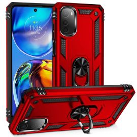 zadný kryt Motorola Moto E32 / E32s - RING Obal s držiakom pre Motorola Moto E32 / E32s červený