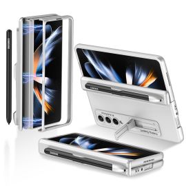 peňaženkové / vyklápacie puzdro Samsung Galaxy Z Fold4 5G - GKK SUPPORT Kryt so stojanom Samsung Galaxy Z Fold4 5G strieborný