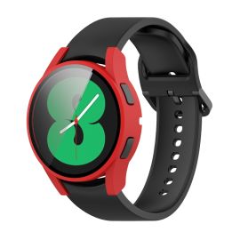 sklo / fólia Samsung Galaxy Watch 4 44mm - Ochranný kryt s tvrdeným sklom pre Samsung Galaxy Watch 4 44mm červený