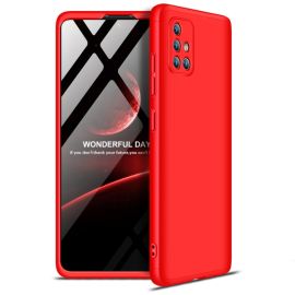 obojstranný kryt, zadný kryt Samsung - 360° Ochranný kryt Samsung Galaxy A51 červený