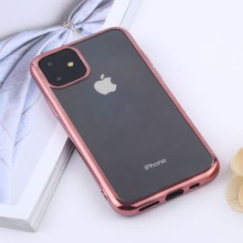 zadný kryt Apple - METALLIC Silikónový kryt Apple iPhone 11 Pro ružový