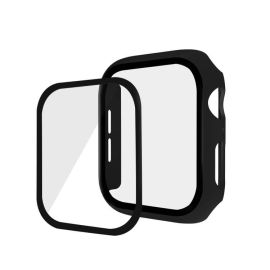 sklo / fólia Apple Watch - ENKAY Obal s tvrdeným sklom pre Apple Watch6 / SE / 5 / 4 (44mm) čierny